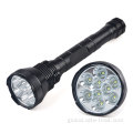 High Power Flashlight 10000Lm High Beam Flashlight 5-Mode XML T6 9 LED Big Torch Light Supplier